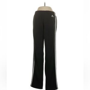 adidas Black Track Pants with White Side Stripe